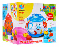 Tańczący garnuszek z pokrywką 2w1 dla dzieci 18m+ Sorter kształtów + Interaktywne funkcje