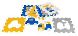 Mata z 9 Puzzli Pojazdy dla dzieci 10m+ Pianka EVA + Układanka pojazdy maszyny + Składanie figur 3D