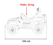 Jeep Wrangler Rubicon na akumulator dla dzieci Czarny + Pilot + Radio MP3 LED + Koła EVA