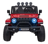 Auto terenowe OFF-ROAD 3.0 dla dzieci Czerwony + Pilot + Wolny Start + Pasy + Audio LED