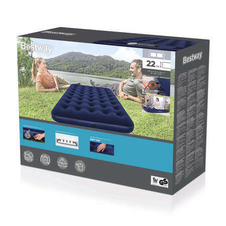 Materac Welurowy191 137 22 cm COIL BEAM BESTWAY