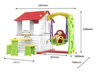 Domek ogrodowy 3w1 dla dzieci Czerwony dach