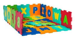 Mata z 26 Puzzli dla dzieci 10m+ Alfabet + Wyjmowane litery + Pianka EVA + Jaskrawe kolory