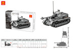 Zestaw Klocków Czołg Szary 632el.