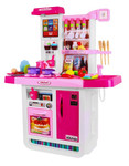 Ogromna różowa Kuchnia dla dzieci 3+ Interaktywne palniki + Kran z wodą + Panel audio + Akcesoria