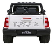 Toyota Hilux na akumulator dla dzieci Biały + Napęd 4x4 + Pilot + 2 bagażniki + Radio MP3 + LED