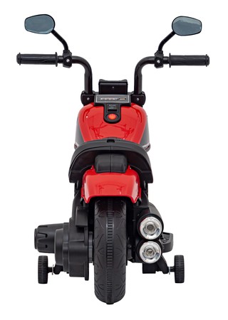 Motorek Chopper FASTER na akumulator dla dzieci Czerwony + Radio FM + Panel audio + LED