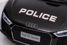 Audi R8 Policja na akumulator dla dzieci + Pilot + EVA + Wolny Start + MP3 LED