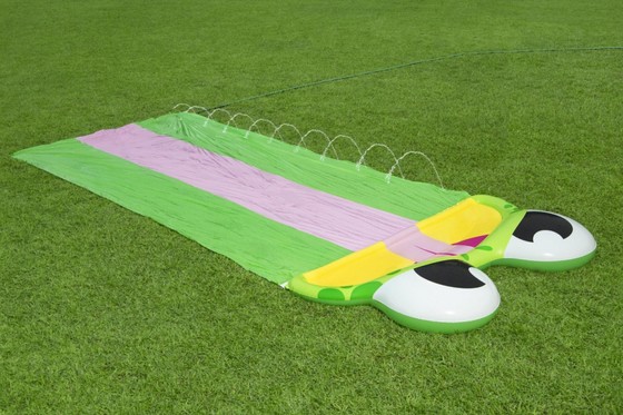 Potrójny Ślizg Wodny Żabka dla dzieci 3+ Tor 488cm BESTWAY + Łatka naprawcza