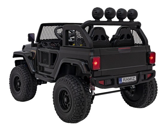 Auto terenowe OFF-ROAD 3.0 dla dzieci Czarny + Pilot + Wolny Start + Pasy + Audio LED