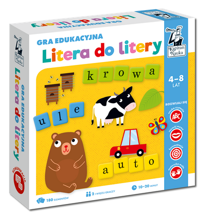 Gra edukacyjna „Litera do litery” dla dzieci 4-8 lat + Nauka układania wyrazów + Nazywanie obrazków