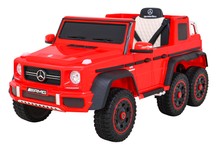 Mercedes G63 AMG Autko na akumulator Czerwony + Pilot + 6 kół EVA + Wolny Start + MP3 LED