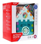 Multidomek sensoryczny dla dzieci 18m+ Mini gry 9 Puzzli + Sortery + Przeplatanka + Zegar