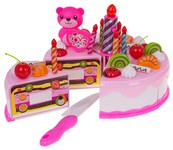 Zestaw Urodzinowy Przyjęcie Tort Różowy