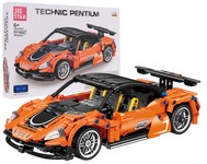 Zestaw Klocków Autko Sportowe 491el. Pomarańczowe