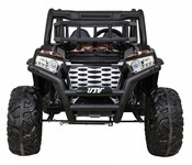 Buggy UTV Terenówka dla dzieci Czarny + Pilot + Bagażnik + Wolny Start + EVA + MP3 LED
