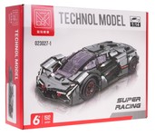 Zestaw Klocków Autko Sportowe Szare 1512el.