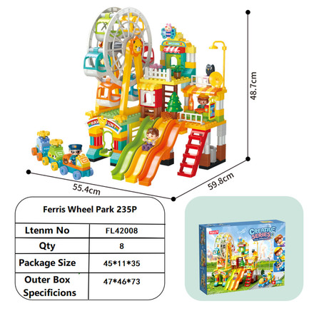 Klocki Konstrukcyjne Wesołe Miasteczko 235el.