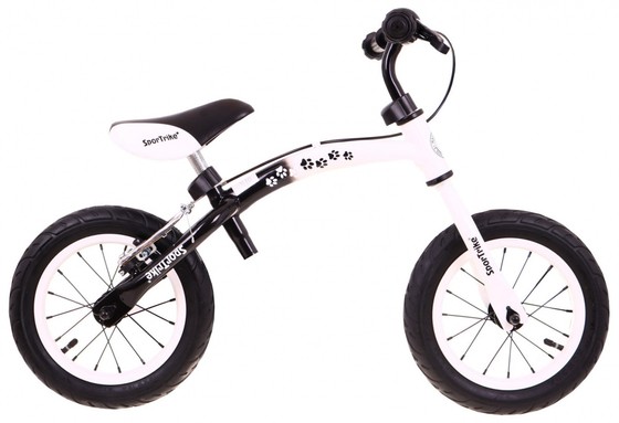 Rowerek biegowy dla dzieci Boomerang SporTrike Biały Nauki jazdy + Zmienny układ ramy