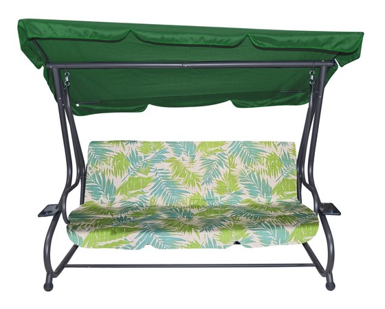 Huśtawka Ogrodowa Siedzisko Textylina 2x1 Wzór Liście Palmy