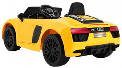 Audi R8 Spyder na akumulator Żółty + Pilot + EVA + Wolny Start + Radio MP3 + LED