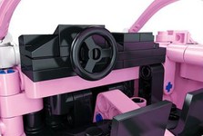 Zestaw Klocków Autko Sportowe Różowe 652el.