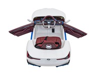 Autko BMW i4 na akumulator dla dzieci Biały + Wolny Start + EVA + Ekoskóra + Audio LED + Pilot