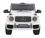 Mercedes AMG G63 dla dzieci Biały + Pilot + MP3 LED + Wolny Start + EVA + Pasy