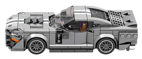 Zestaw Klocków Auto Sportowe Szare 476el.