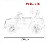 Pojazd Ford Ranger LIFT Żółty