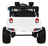 Autko Jeep Dark Night na akumulator dla dzieci Biały + Wolny Start + EVA + Audio LED
