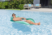 Dmuchany Materac do pływania Niebieski BESTWAY 160x84cm + Siateczkowe Dno