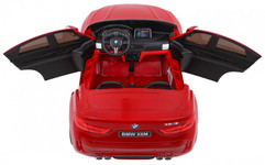 BMW X6M XXL dla 2 dzieci Lakier Czerwony + Pilot + Ekoskóra + Pasy + Wolny Start + MP3 + LED
