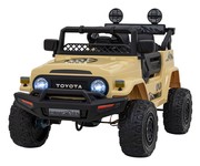 Toyota FJ Cruiser dla dzieci Beżowy + Pilot + Napęd 4x4 + Audio LED + EVA + Wolny Start
