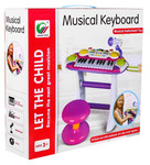 Różowy zestaw muzyczny Keyboard + Werble + Mikrofon dla dzieci 3+ Światła + Dźwięki 2 oktawy
