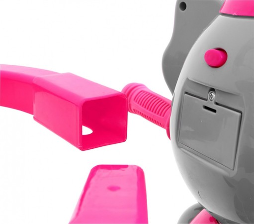 3-kołowy Rowerek dla dzieci Słonik Różowy + Dźwięki + Daszek + Barierka + Podnóżek + Rączka + Płozy + Schowek