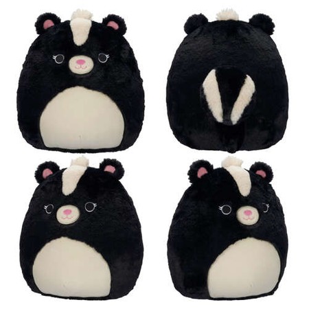 SQUISHMALLOWS Selma - Black and White Skunk - Fuzzamallows