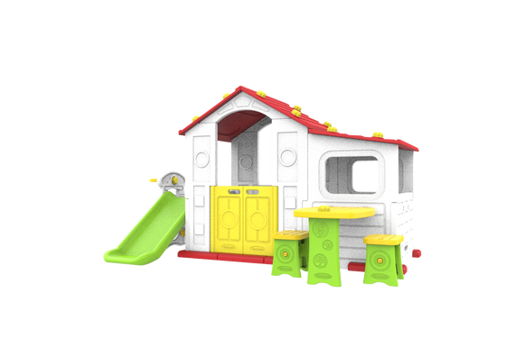 Duży Dom Z Przedsionkiem 4w1 Czerwony Dach