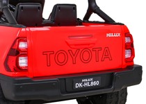 Toyota Hilux na akumulator dla dzieci Czerwony + Napęd 4x4 + Pilot + 2 bagażniki + Radio MP3 + LED