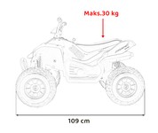 Quad McLaren Racing MCL 35 dla dzieci Szary + Pilot + Wolny Start + EVA + Audio LED