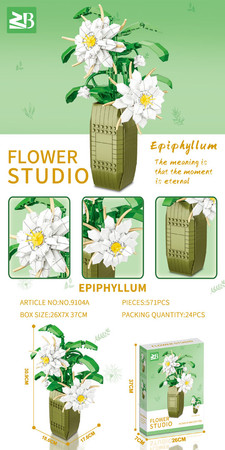 Zestaw Klocków Kwiaty Białe 571el.