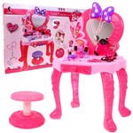 Różowa Toaletka dla dziewczynek 3+ Interaktywna suszarka + Światła + Akcesoria do stylizacji