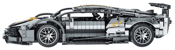 Zestaw Klocków Autko Sportowe Szare 1356el.