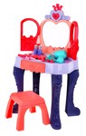 Interaktywna Toaletka dla dziewczynek 3+ Magiczna różdżka + Otwierane lustro + Suszarka + Akcesoria 28 el.