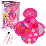 Zestaw Kosmetyków do Makijażu dla dzieci 5+ Różowa Kosmetyczka + Cienie do powiek + Błyszczyki + Lusterko + Akcesoria
