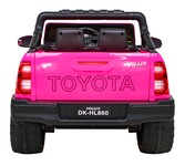 Toyota Hilux na akumulator dla dzieci Różowy + Napęd 4x4 + Pilot + 2 bagażniki + Radio MP3 + LED