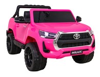 Toyota Hilux na akumulator dla dzieci Różowy + Napęd 4x4 + Pilot + 2 bagażniki + Radio MP3 + LED