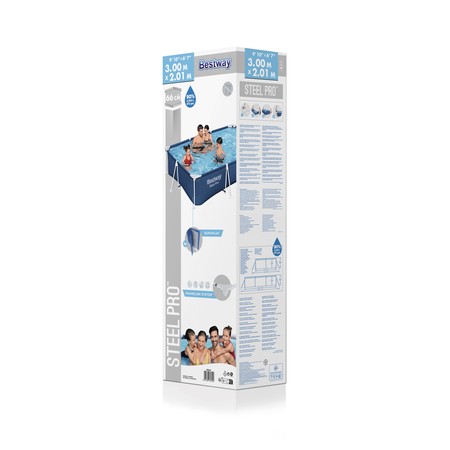 Basen Stelażowy Steel Pro 300x201x66 Prostokątny BESTWAY