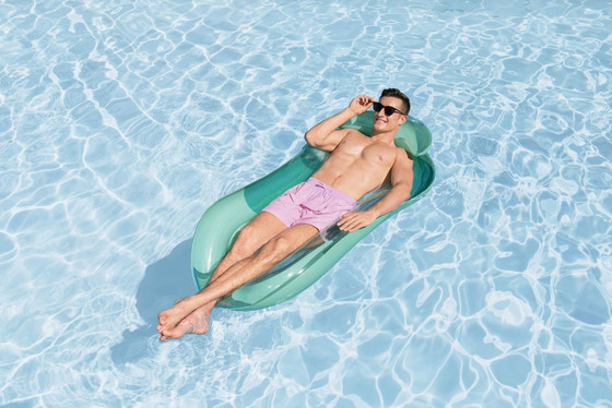 Dmuchany Materac do pływania Niebieski BESTWAY 160x84cm + Siateczkowe Dno