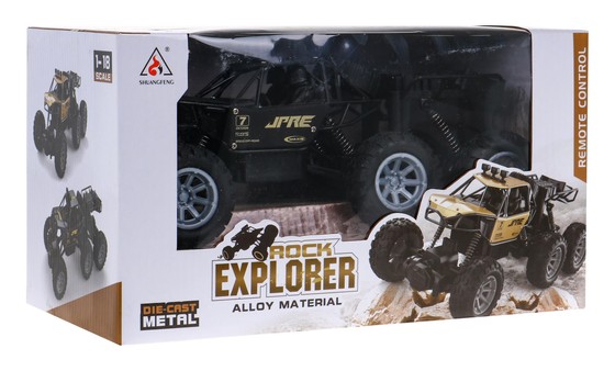 Metalowy crawler Rock Explorer 4x4 dla dzieci 8+ Zdalnie sterowany 1:18 Gumowe 6 kół